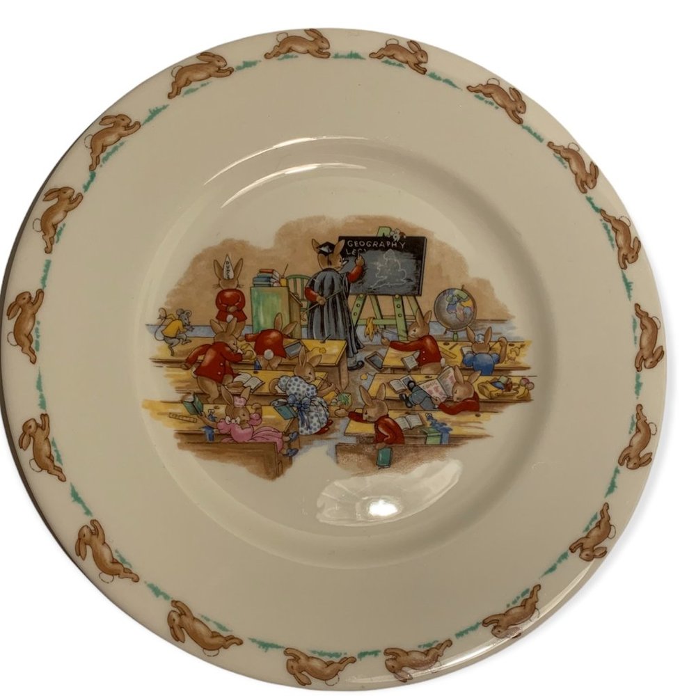 Royal Doulton Bunnykins Salad Plate CLASSROOM Fine Bone China England